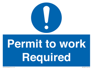 Permit to work Required